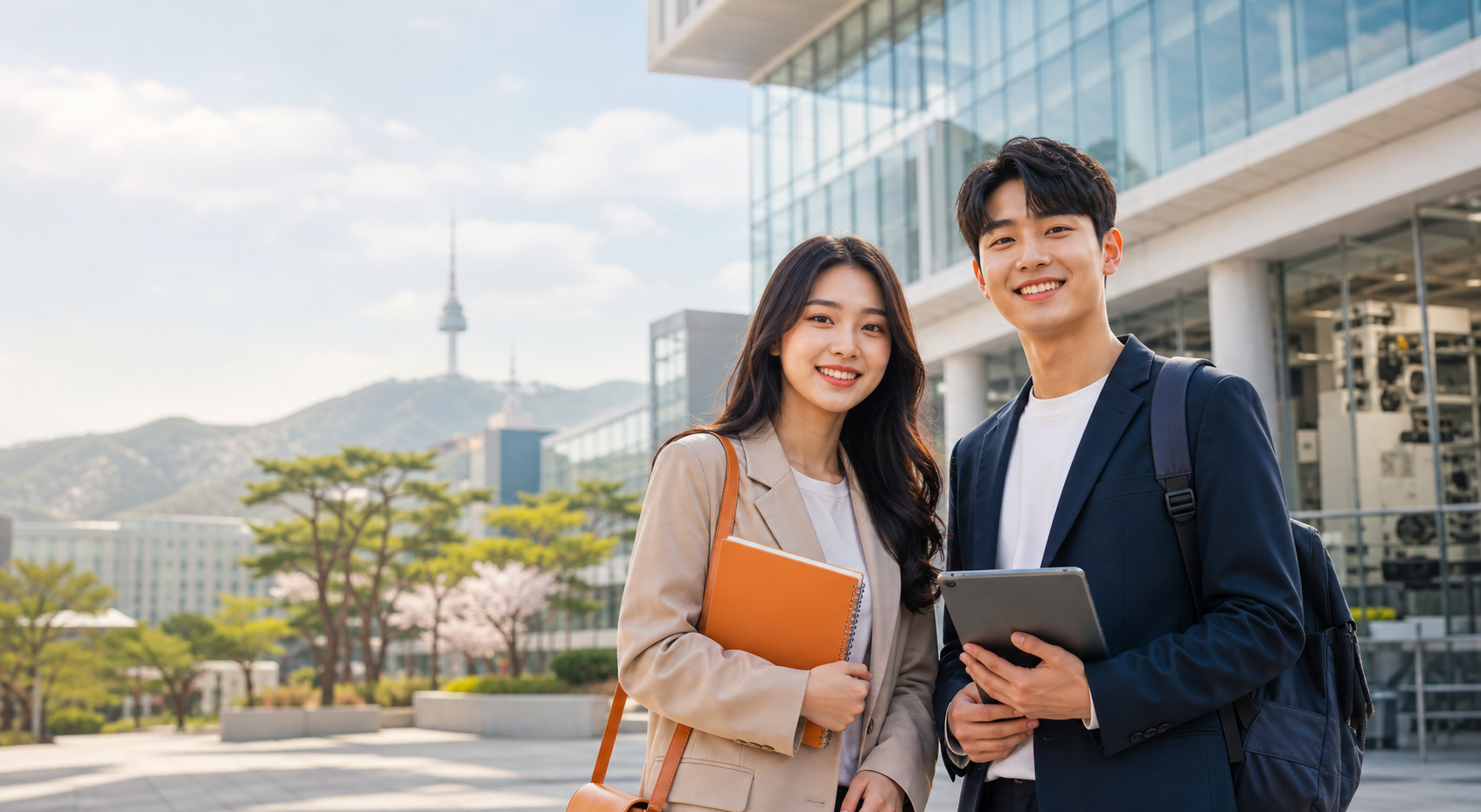 Ứng viên tư vấn học bổng tại khuôn viên đại học Hàn Quốc